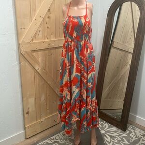 Free people maxi dress. Red, size large. Worn once. In excellent condition.